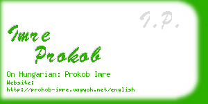 imre prokob business card